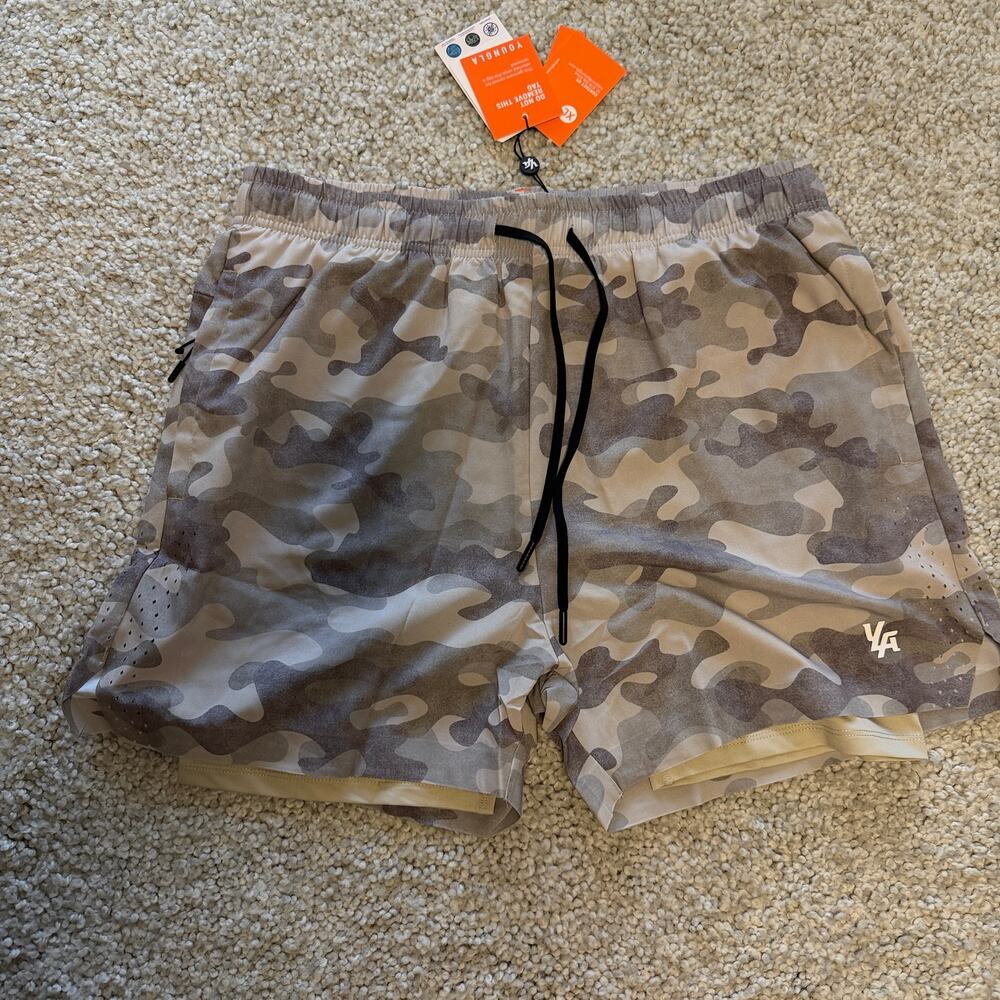 Men's YoungLA (SoldOut)1047 CamoCompressionShorts XL NWT, OG DesertCamo
